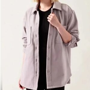 Athleta Women's Retroplush Light Purple Schacket Jacket